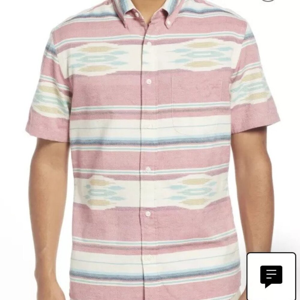 Flahertys SS Coast Shirt RSK-RED Summer Ikat